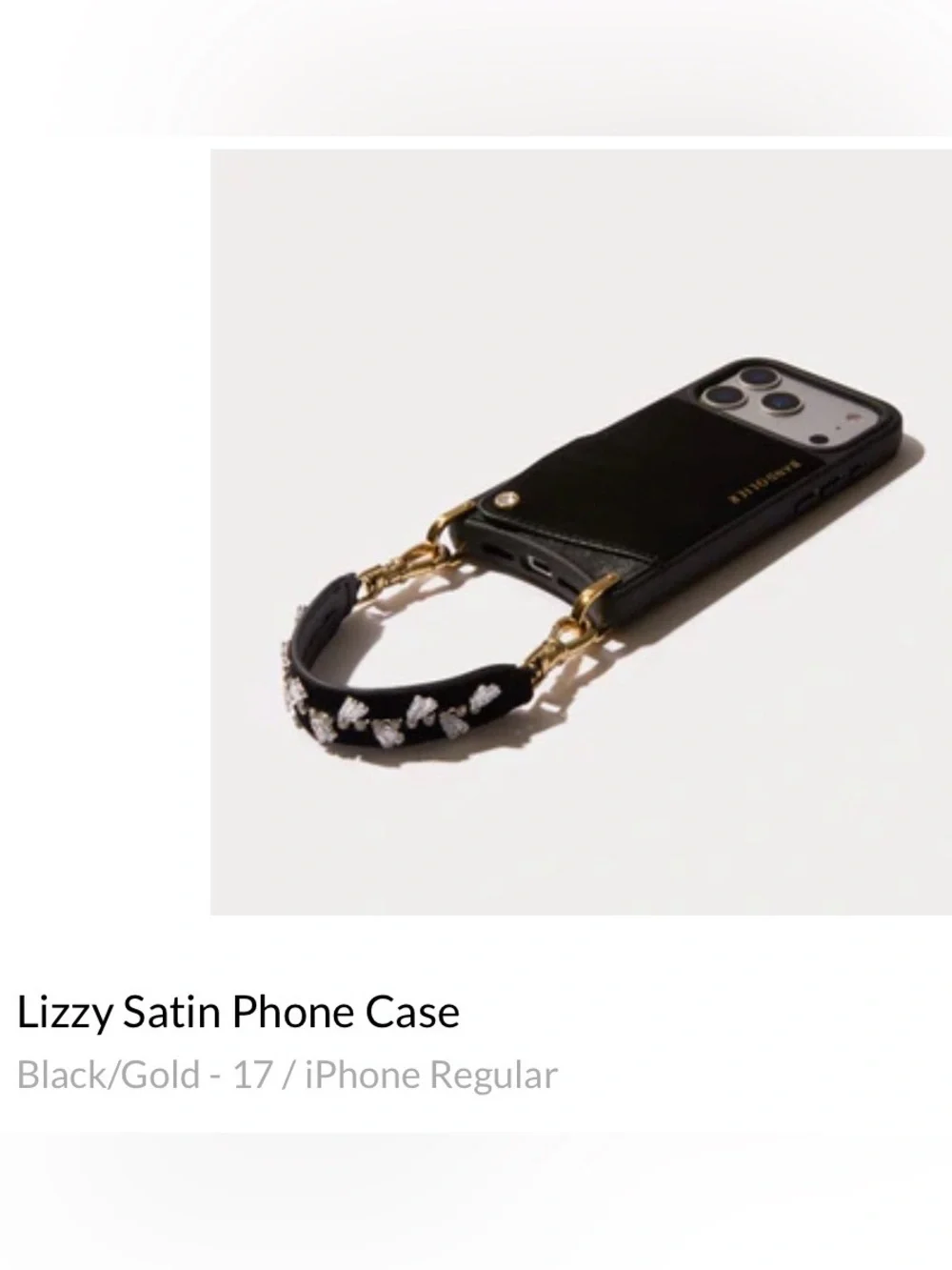 Bandolier Lizzy Satin iPhone case and wristlet